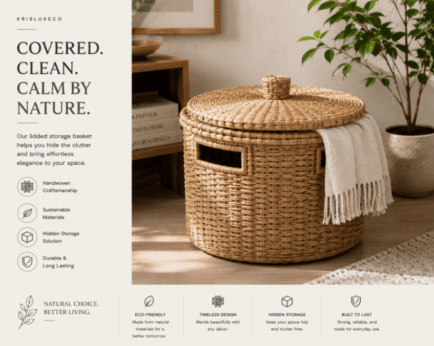 Lidded Storage Basket
